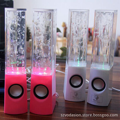 2014 hot sale colorful lighting LED USB water dancing speakers, available in green